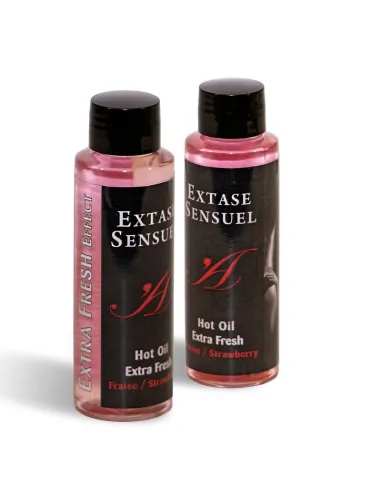 Aceite De Masaje Efecto Extra Fresh Fresa Extase Sensuel100Ml al mejor precio