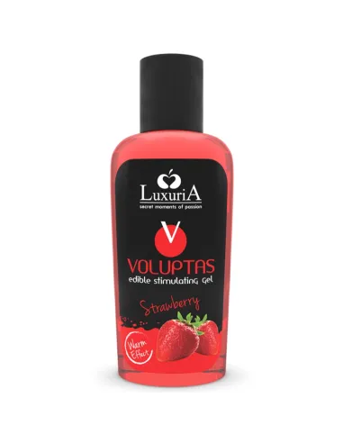 Compra Gel Estimulante Comestible Efecto Calor Fresa 100 Ml Luxuria Voluptas al Mejor Precio