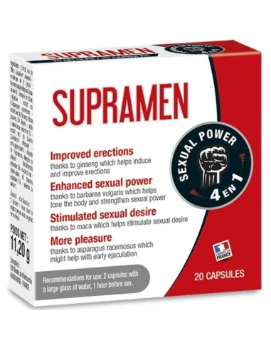 SUPRAMEN 20 CAPSULAS 4 EN 1 POTENCIA SEXUAL