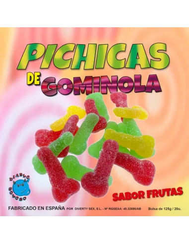 DIABLO PICANTE - PICHITAS DE GOMINOLA FRUTAS CON AZUCAR