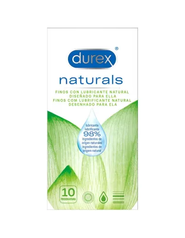 DUREX NATURALS PRESERVATIVOS FINOS CON LUBRICANTE NATURAL 10 UDS