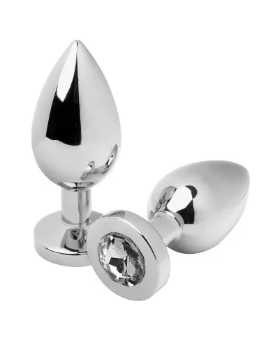 METALHARD ANAL PLUG DIAMOND TRANSPARENTE SMALL 5.71CM