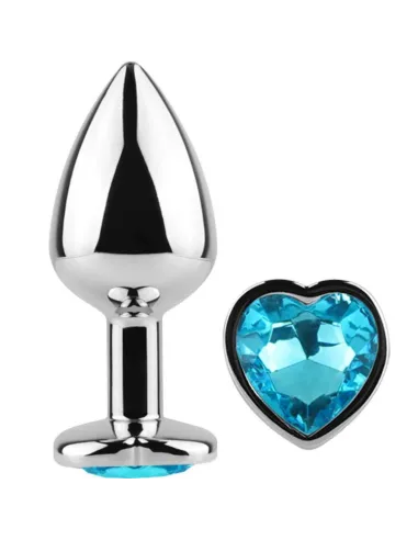 SECRET PLAY - METAL BUTT PLUG CORAZÓN AZUL TALLA S 7 CM