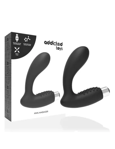 ADDICTED TOYS VIBRADOR PROSTÁTICO RECARGABLE NEGRO AL MEJOR PRECIO EN SEDUCCIONYPLACER.COM