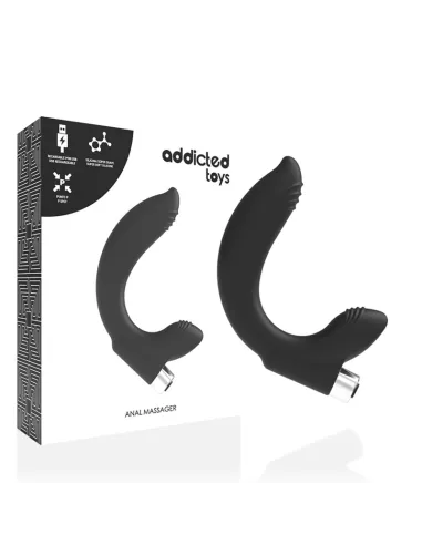 ADDICTED TOYS VIBRADOR PROSTÁTICO RECARGABLE NEGRO AL MEJOR PRECIO EN SEDUCCIONYPLACER.COM