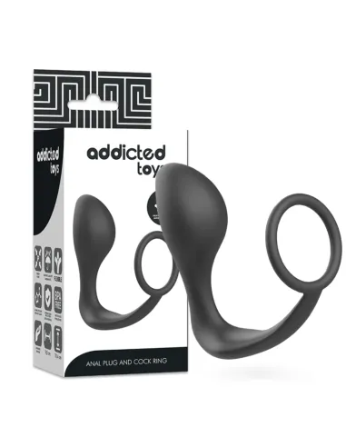 Compra Plug Anal Con Anillo Silicona Negro Addicted Toys al Mejor Precio