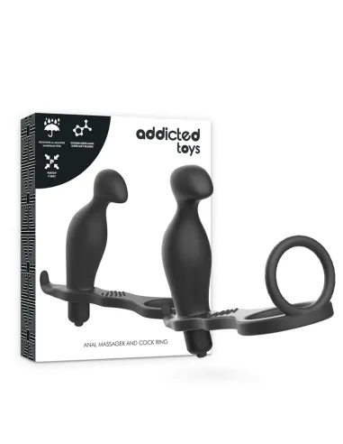 Compra Plug Anal Con Anillo Silicona Negro Addicted Toys al Mejor Precio