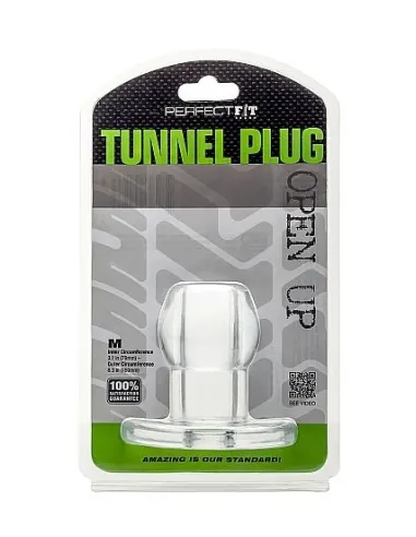 PERFECT FIT PLUG TUNNEL SILICONA TRANSPARENTE M