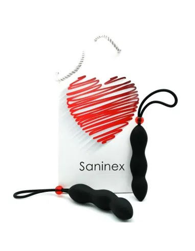 PLUG ANAL CON ANILLO PENE NEGRO SANINEX CLIMAX