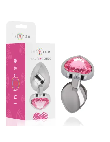 INTENSE - PLUG ANAL METAL ALUMINIO CORAZÓN ROSA TALLA S