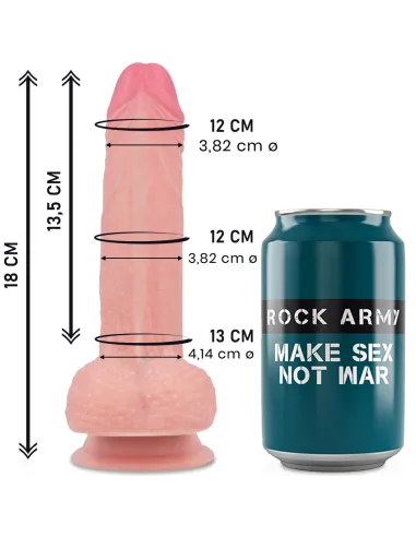 DILDO PREMIUM MUSTANG 18CM ROCKARMY LIQUID SILICONE AL MEJOR PRECIO