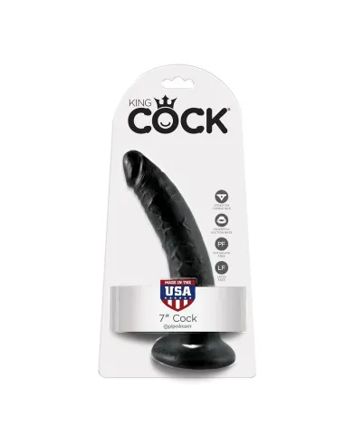 KING COCK 7" PENE NEGRO 17.8 CM