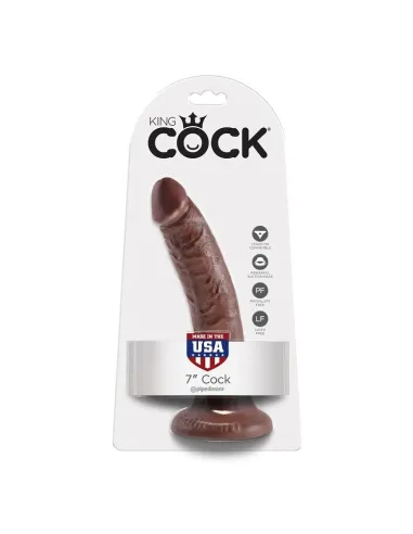 KING COCK 7" PENE NEGRO 17.8 CM