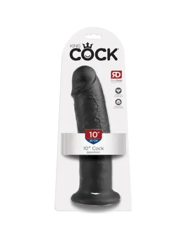 KING COCK 10" PENE NEGRO 25.4 CM