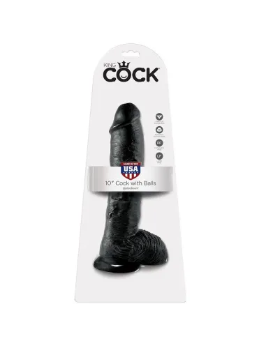 KING COCK 10" PENE REALISTICO NEGRO 26.5 CM