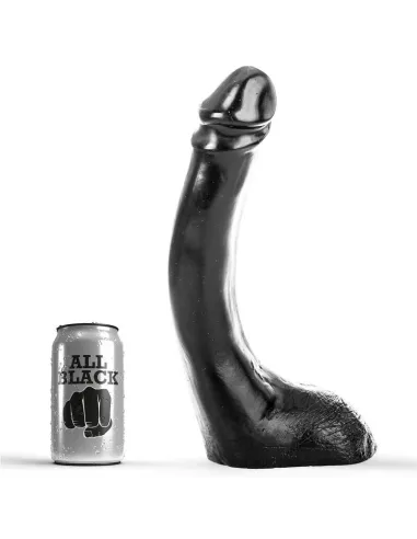 ALL BLACK DILDO NEGRO 26CM