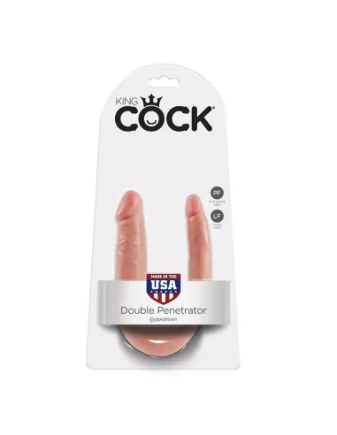 KING COCK DILDO DOBLE PENETRACIÓN 12.7CM NATURAL