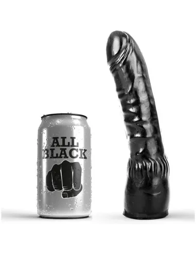 ALL BLACK DILDO NEGRO REALISTICO 20CM