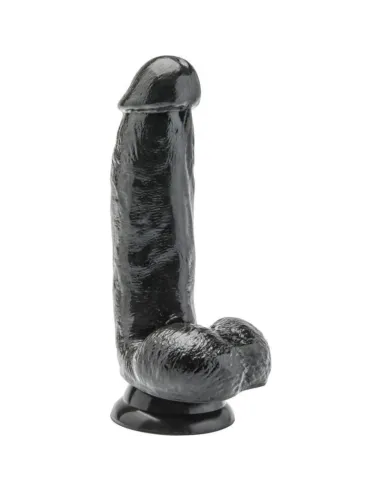 GET REAL - DILDO 12 CM CON TESTICULOS NEGRO