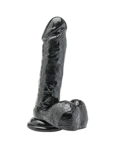 GET REAL - DILDO 18 CM CON TESTICULOS NEGRO