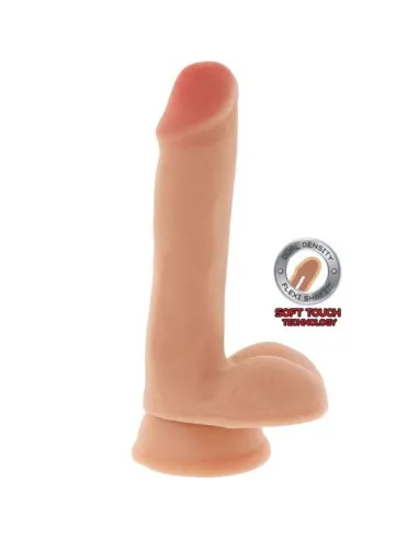 GET REAL - DUAL DENSITY DILDO 17 CM CON TESTICULOS NATURAL