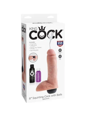 KING COCK PENE REALISTICO EYACULADOR NATURAL 20.32CM