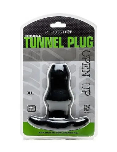 PERFECT FIT DOUBLE TUNNEL PLUG XL - NEGRO