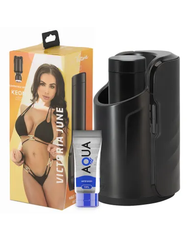 KIIROO KEON + FEEL VICTORIA JUNE STROKER + LUBRICANTE AQUA QUALITY 50 ML