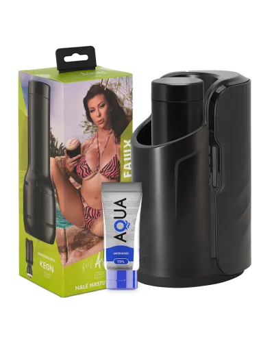 KIIROO KEON + ALEXIS FAWX STROKER + LUBRICANTE AQUA QUALITY 50 ML