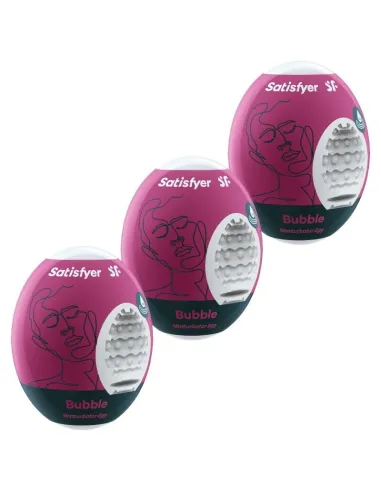 SATISFYER 3 HUEVOS MASTURBADORES - BUBBLE