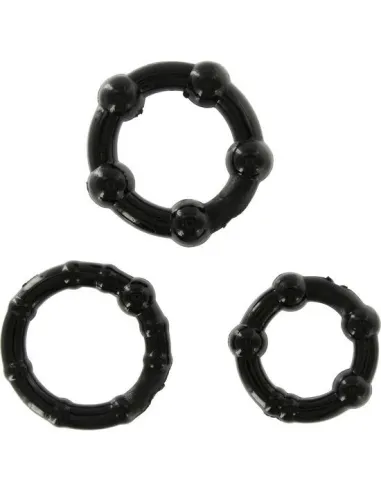 SEVENCREATIONS JUEGO TRES ANILLOS PENE NEGRO