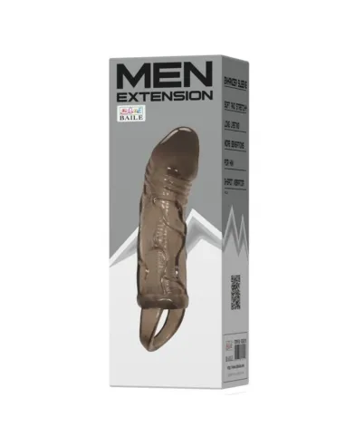 BAILE FUNDA EXTENSORA PENE CON STRAP PARA TESTICULOS NEGRO 13.5 CM