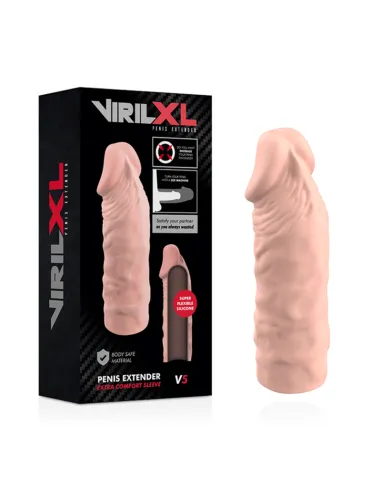 EXTENSION DE PENE LIQUID SILICONE V5 NATURAL VIRILXL AL MEJOR PRECIO