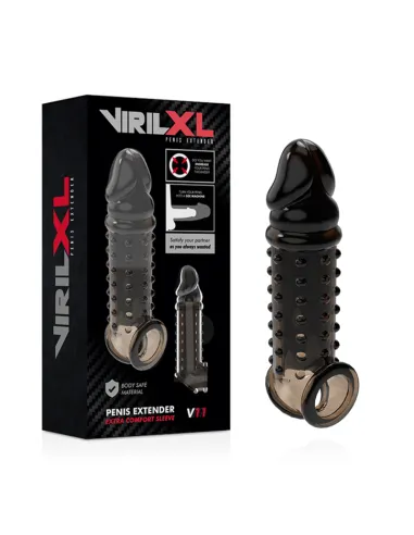 EXTENSION Y FUNDA DE PENE V11 NEGRO VIRILXL AL MEJOR PRECIO