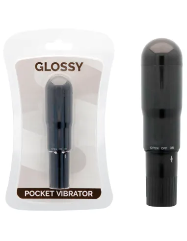 Glossy Pocket Vibrador Negro