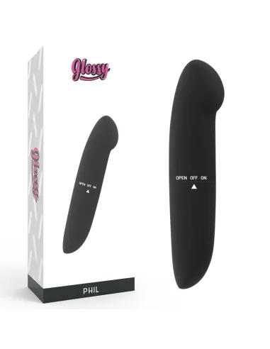 GLOSSY PHIL VIBRADOR NEGRO