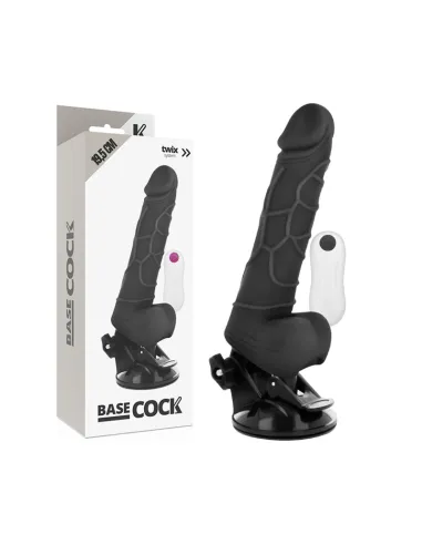 BASECOCK REALISTIC VIBRADOR CONTROL REMOTO NEGRO 19.5CM AL MEJOR PRECIO EN SEDUCCIONYPLACER.COM