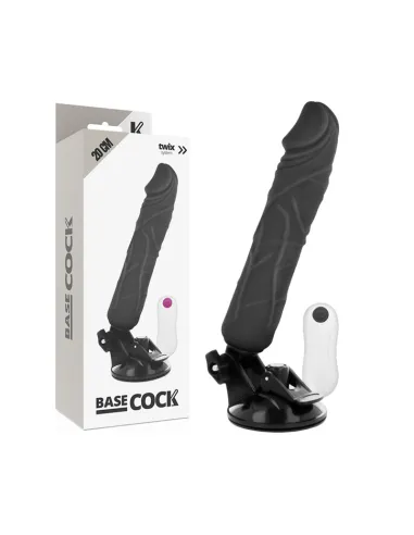 BASECOCK REALISTIC VIBRADOR CONTROL REMOTO NEGRO 20CM AL MEJOR PRECIO EN SEDUCCIONYPLACER.COM