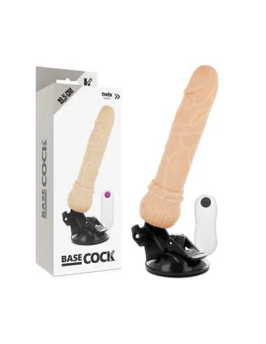 BASECOCK REALISTIC VIBRADOR CONTROL REMOTO NATURAL 19.5 CM AL MEJOR PRECIO EN SEDUCCIONYPLACER.COM