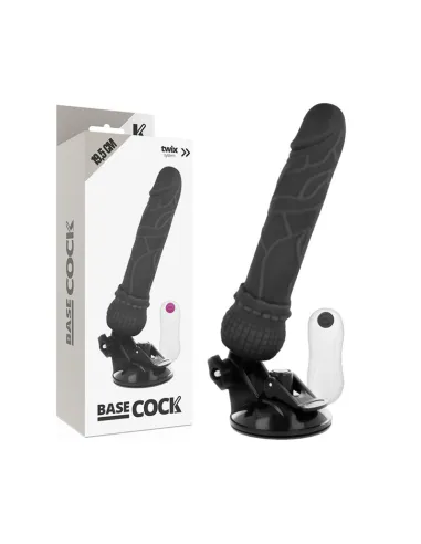 BASECOCK REALISTIC VIBRADOR CONTROL REMOTO NEGRO 19.5 CM AL MEJOR PRECIO EN SEDUCCIONYPLACER.COM