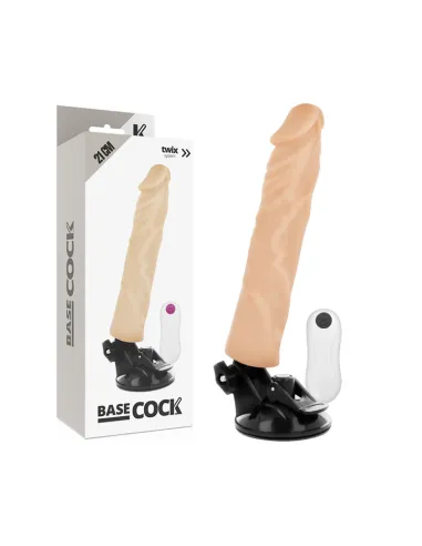 BASECOCK REALISTIC VIBRADOR CONTROL REMOTO NATURAL 21CM AL MEJOR PRECIO EN SEDUCCIONYPLACER.COM