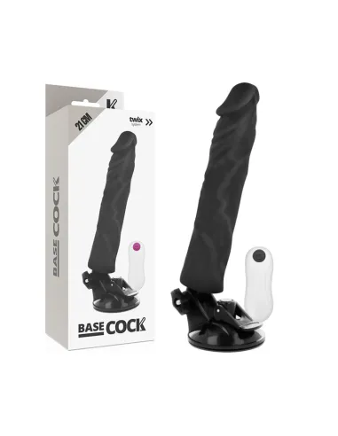 BASECOCK REALISTIC VIBRADOR CONTROL REMOTO NEGRO 21CM AL MEJOR PRECIO EN SEDUCCIONYPLACER.COM