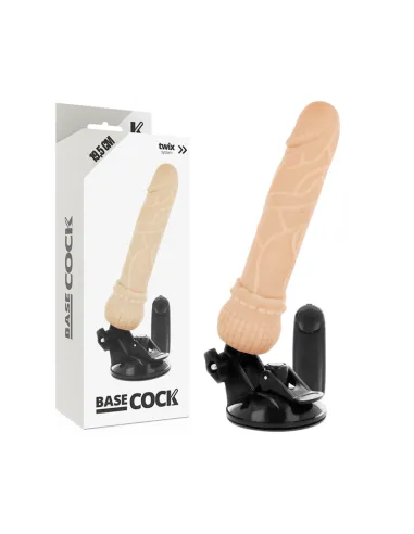 BASECOCK REALISTIC VIBRADOR CONTROL REMOTO NATURAL 19.5CM AL MEJOR PRECIO EN SEDUCCIONYPLACER.COM