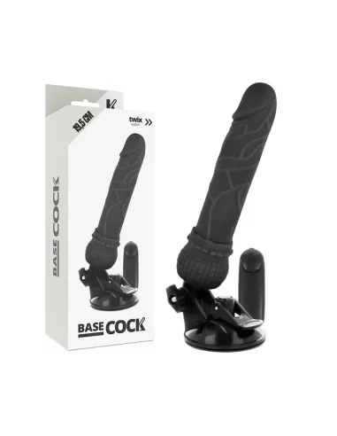 BASECOCK REALISTIC VIBRADOR CONTROL REMOTO NEGRO 19.5CM AL MEJOR PRECIO EN SEDUCCIONYPLACER.COM