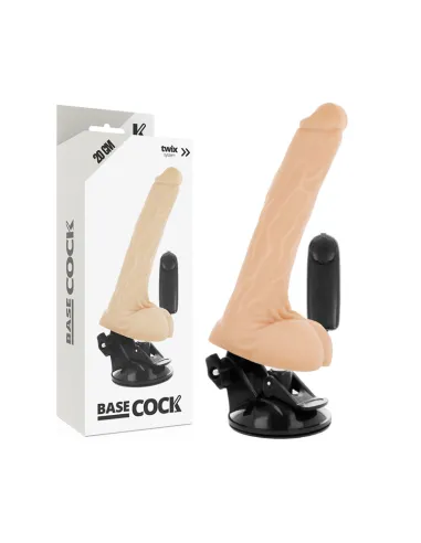 BASECOCK REALISTIC VIBRADOR CONTROL REMOTO NATURAL 20CM AL MEJOR PRECIO EN SEDUCCIONYPLACER.COM