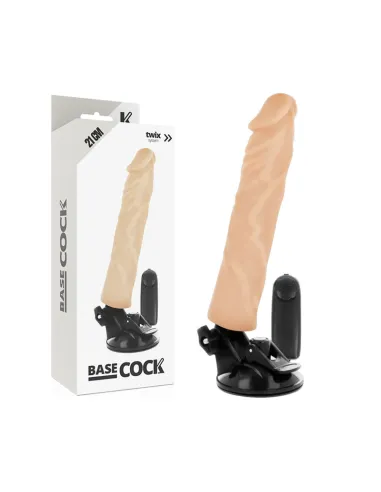 BASECOCK REALISTIC VIBRADOR CONTROL REMOTO NATURAL 21CM AL MEJOR PRECIO EN SEDUCCIONYPLACER.COM