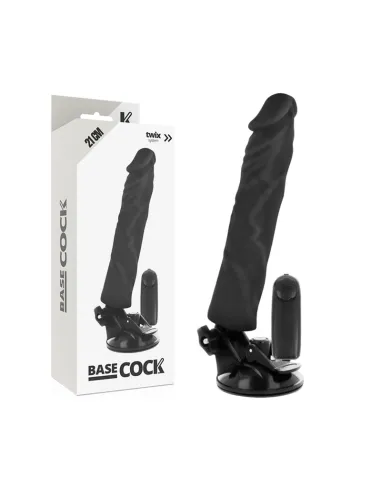 BASECOCK REALISTIC VIBRADOR CONTROL REMOTO NEGRO 21CM AL MEJOR PRECIO EN SEDUCCIONYPLACER.COM