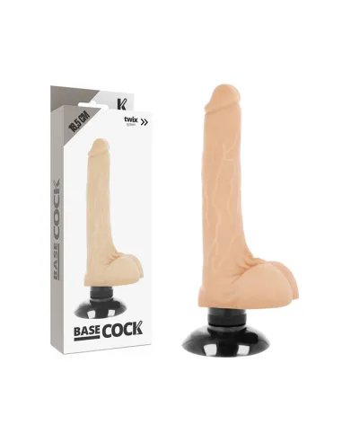 BASECOCK REALISTIC VIBRADOR 2-1 NATURAL 18.5CM AL MEJOR PRECIO EN SEDUCCIONYPLACER.COM