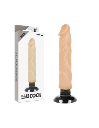 BASECOCK REALISTIC VIBRADOR 2-1 NATURAL 20CM AL MEJOR PRECIO EN SEDUCCIONYPLACER.COM