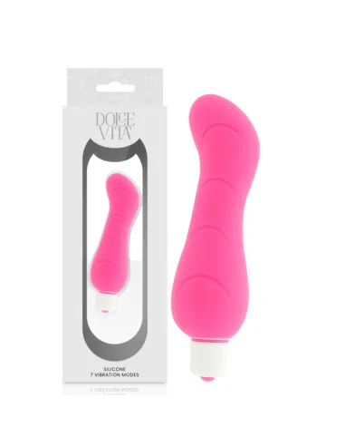 G-SPOT VIBRADOR SILICONA ROSA DOLCE VITA AL MEJOR PRECIO EN SEDUCCIONYPLACER.COM